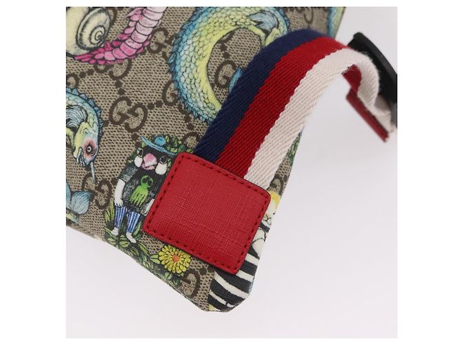 Zaino GUCCI GG Supreme Yuko Higuchi PVC Beige Red 550775 Auth 206696SAM Rosso - vista 20