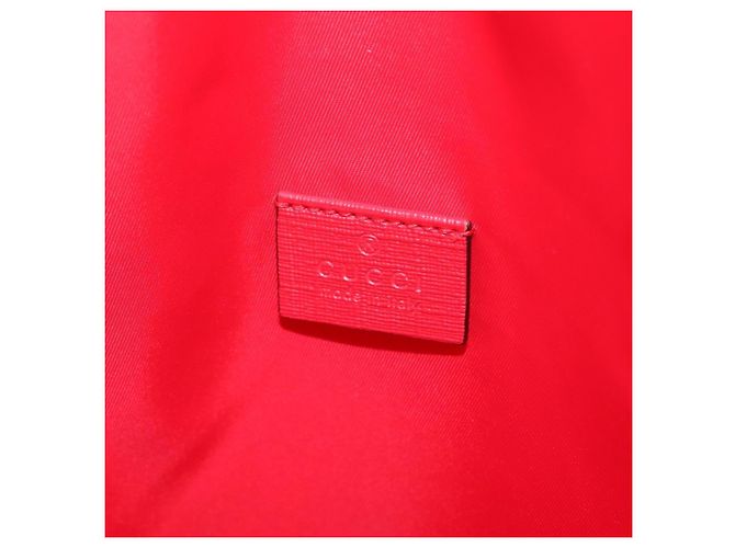 Zaino GUCCI GG Supreme Yuko Higuchi PVC Beige Red 550775 Auth 206696SAM Rosso - vista 21