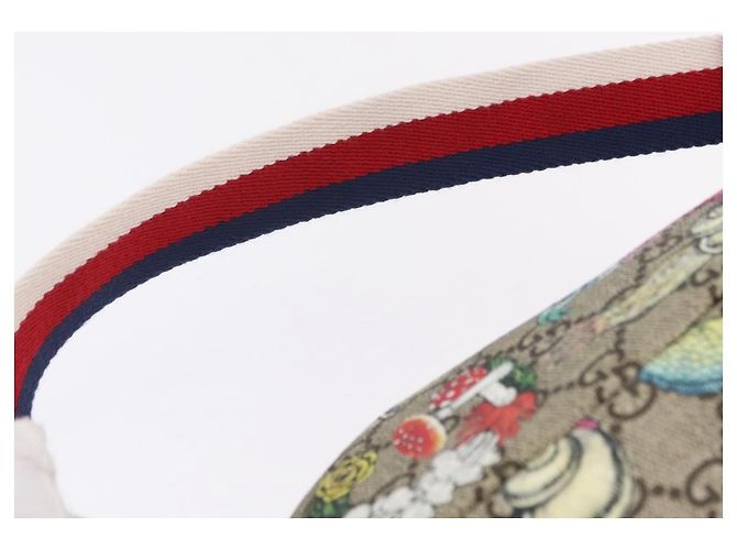Zaino GUCCI GG Supreme Yuko Higuchi PVC Beige Red 550775 Auth 206696SAM Rosso - vista 9