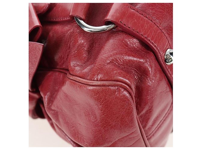 Borsa a mano Miu Miu con fiocco laterale in pelle 2way Rosa Argento RT0438 Auth am12761V - vista 17