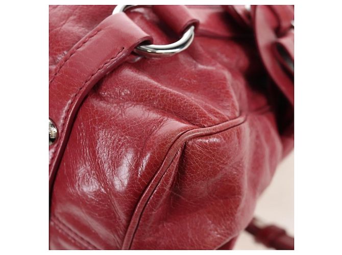 Borsa a mano Miu Miu con fiocco laterale in pelle 2way Rosa Argento RT0438 Auth am12761V - vista 20