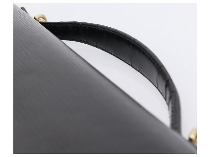 Borsa a mano LOUIS VUITTON Epi Monceau 28 Nero M52122 LV Auth ka6480 - vista 14