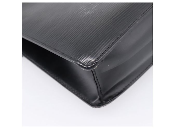 Borsa a mano LOUIS VUITTON Epi Monceau 28 Nero M52122 LV Auth ka6480 - vista 18