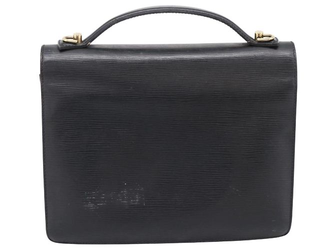 Borsa a mano LOUIS VUITTON Epi Monceau 28 Nero M52122 LV Auth ka6480 - vista 2