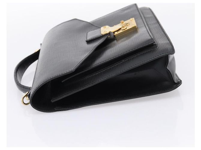 Borsa a mano LOUIS VUITTON Epi Monceau 28 Nero M52122 LV Auth ka6480 - vista 3