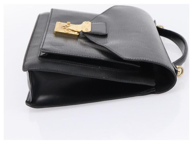 Borsa a mano LOUIS VUITTON Epi Monceau 28 Nero M52122 LV Auth ka6480 - vista 4
