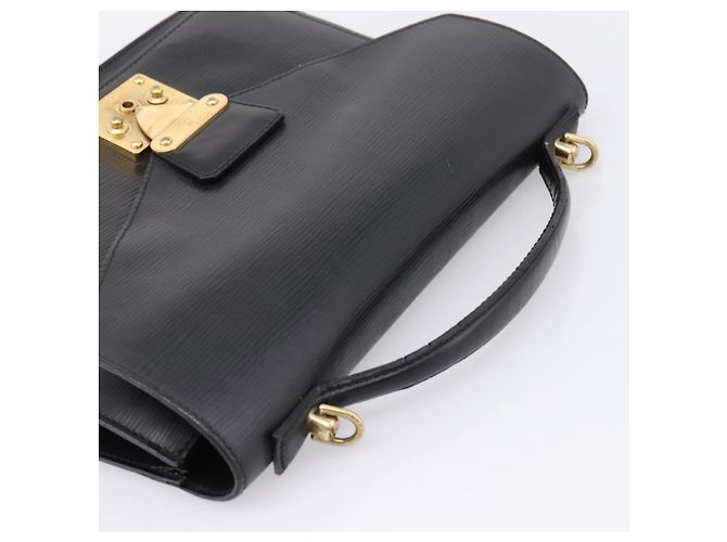 Borsa a mano LOUIS VUITTON Epi Monceau 28 Nero M52122 LV Auth ka6480 - vista 6