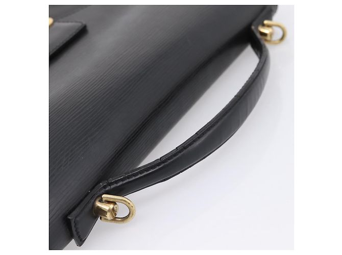 Borsa a mano LOUIS VUITTON Epi Monceau 28 Nero M52122 LV Auth ka6480 - vista 7