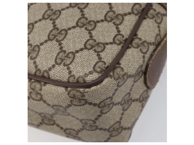 Borsa a tracolla GUCCI GG Supreme PVC Beige Gold Auth 206766 D'oro - vista 15