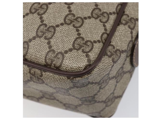 Borsa a tracolla GUCCI GG Supreme PVC Beige Gold Auth 206766 D'oro - vista 17