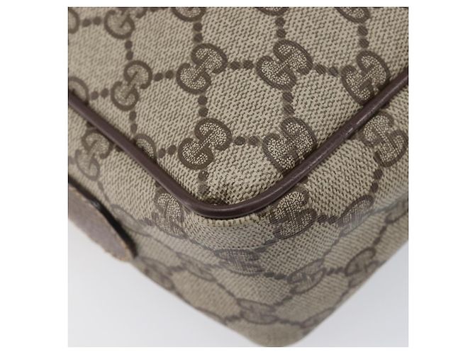 Borsa a tracolla GUCCI GG Supreme PVC Beige Gold Auth 206766 D'oro - vista 18