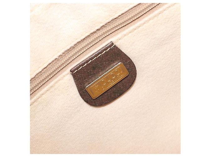 Borsa a tracolla GUCCI GG Supreme PVC Beige Gold Auth 206766 D'oro - vista 23