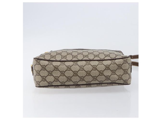 Borsa a tracolla GUCCI GG Supreme PVC Beige Gold Auth 206766 D'oro - vista 5