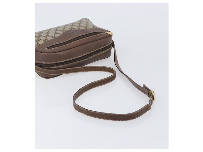 Borsa a tracolla GUCCI GG Supreme PVC Beige Gold Auth 206766 D'oro - vista 7