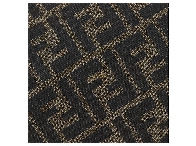 Borsa Tote FENDI Zucca Canvas Marrone Tono Oro Auth 206681 - vista 10