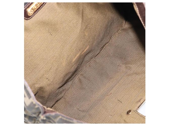 Borsa Tote FENDI Zucca Canvas Marrone Tono Oro Auth 206681 - vista 11