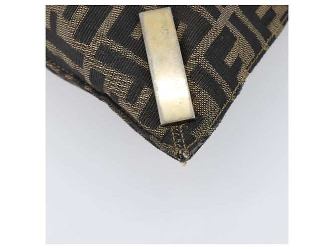 Borsa Tote FENDI Zucca Canvas Marrone Tono Oro Auth 206681 - vista 16