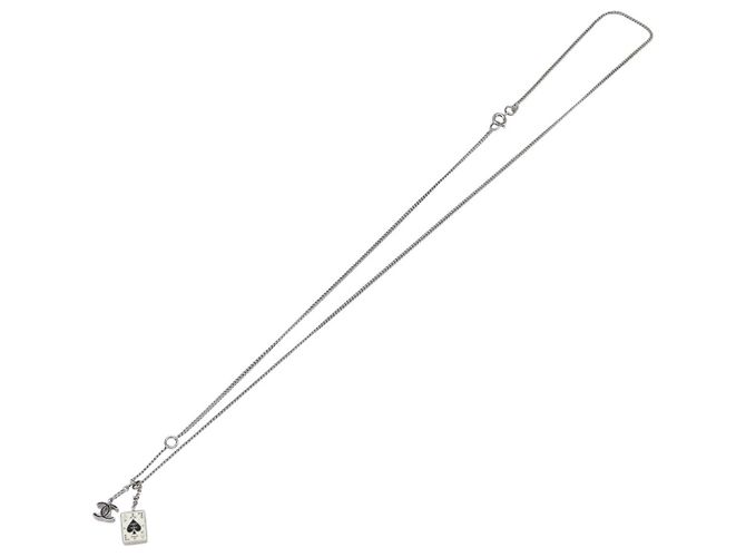 Collana CHANEL metallo Silver CC Auth 205469M Argento - vista 10