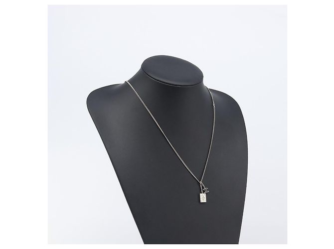 Collana CHANEL metallo Silver CC Auth 205469M Argento - vista 18
