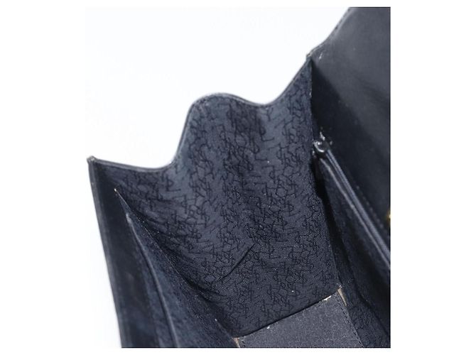 Autre Marque Bolsa de mão Saint Laurent em couro preto e dourado Auth 205065A - vista 19