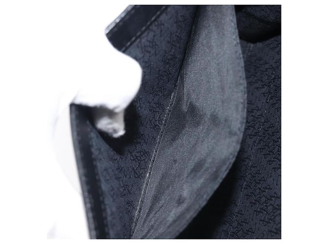 Autre Marque Bolsa de mão Saint Laurent em couro preto e dourado Auth 205065A - vista 22
