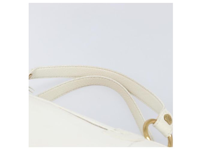 Céline Bolso de mano CELINE Cuero Blanco Oro Auth 205212A Dorado - vista 14