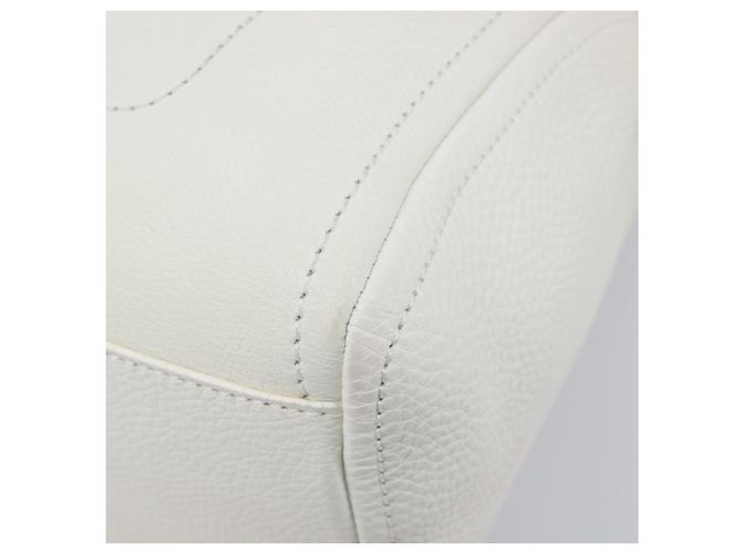 Céline Bolso de mano CELINE Cuero Blanco Oro Auth 205212A Dorado - vista 15