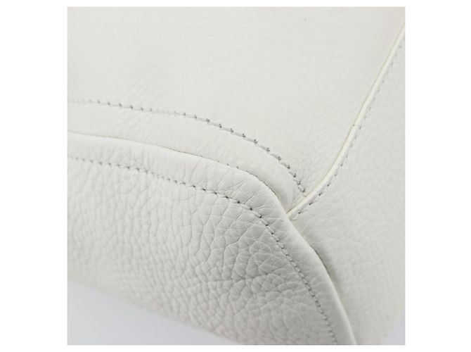 Céline Bolso de mano CELINE Cuero Blanco Oro Auth 205212A Dorado - vista 16