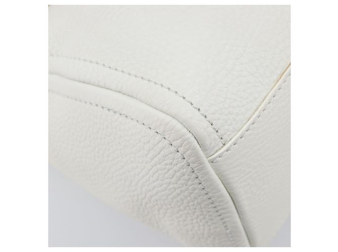 Céline Bolso de mano CELINE Cuero Blanco Oro Auth 205212A Dorado - vista 18