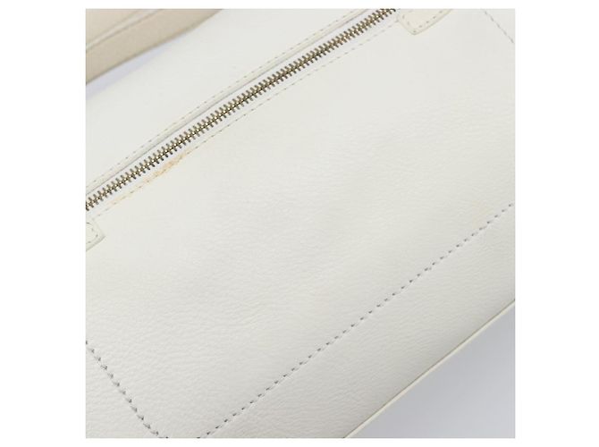 Céline Bolso de mano CELINE Cuero Blanco Oro Auth 205212A Dorado - vista 19