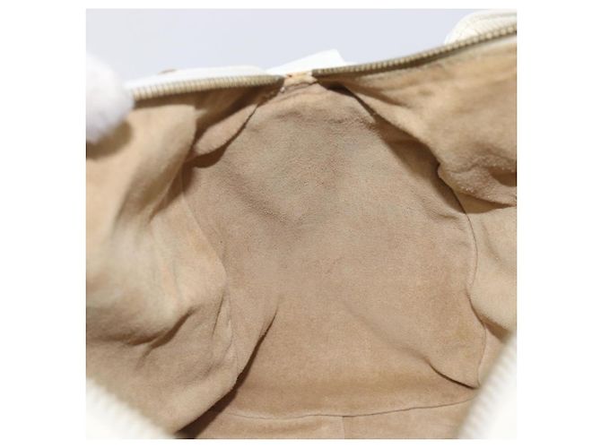 Céline Bolso de mano CELINE Cuero Blanco Oro Auth 205212A Dorado - vista 26