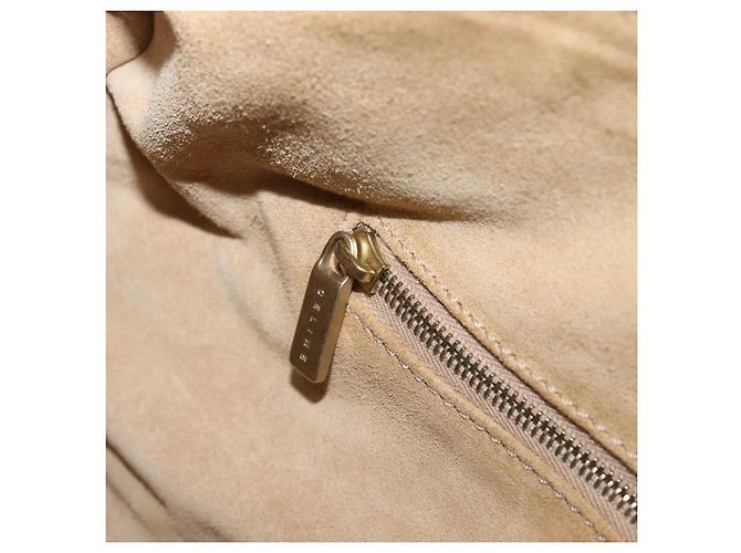 Céline Bolso de mano CELINE Cuero Blanco Oro Auth 205212A Dorado - vista 27
