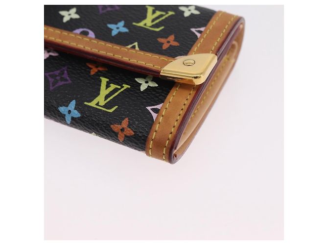 LOUIS VUITTON Monogram Multicolor Porte Monnaie Pla Black M92656 LV Auth 206901 - view 14