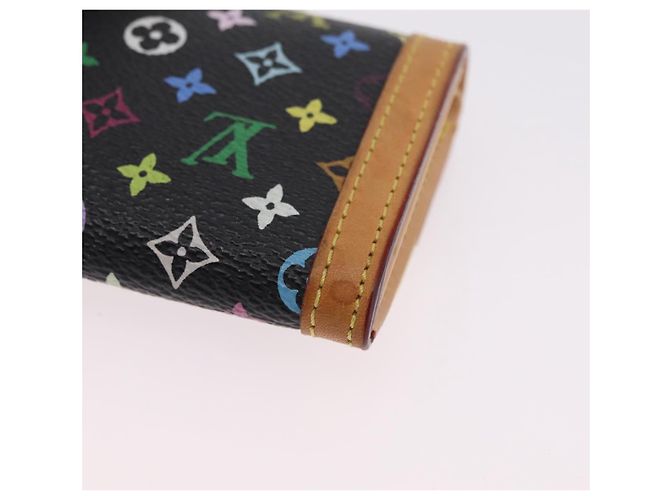 LOUIS VUITTON Monogram Multicolor Porte Monnaie Pla Black M92656 LV Auth 206901 - view 16