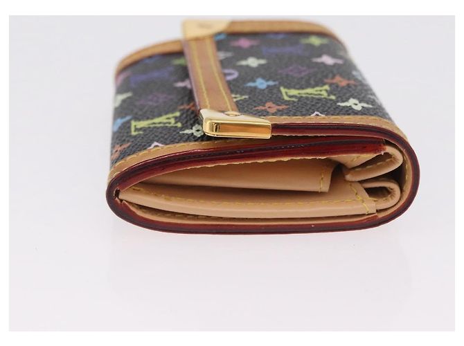 LOUIS VUITTON Monogram Multicolor Porte Monnaie Pla Black M92656 LV Auth 206901 - view 3