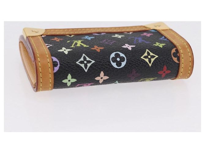 LOUIS VUITTON Monogram Multicolor Porte Monnaie Pla Black M92656 LV Auth 206901 - view 5
