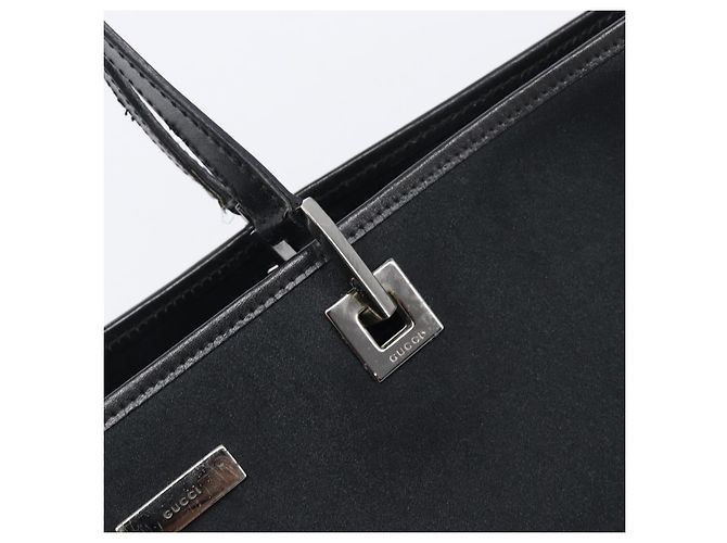 Borsa Tote GUCCI Nylon Nero Argento 002 1098 Auth BA16099 - vista 18