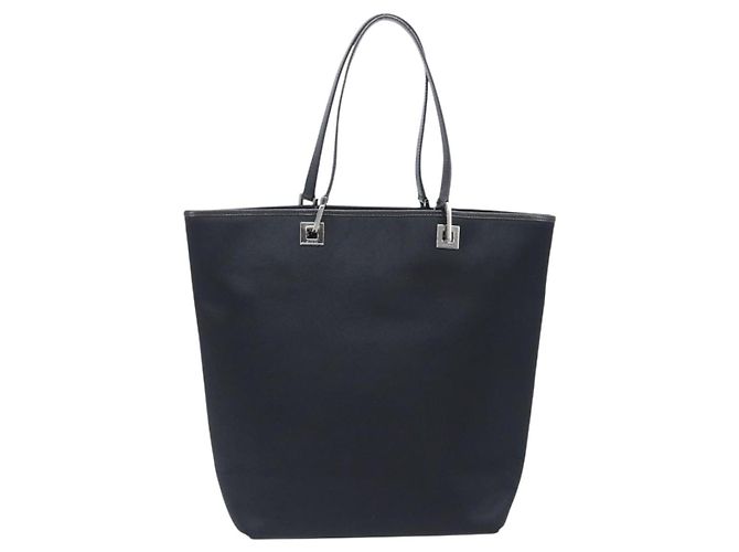 Borsa Tote GUCCI Nylon Nero Argento 002 1098 Auth BA16099 - vista 2