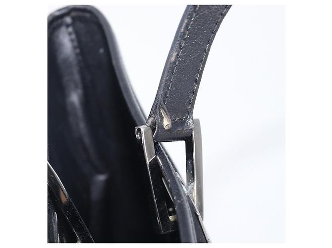 Borsa Tote GUCCI Nylon Nero Argento 002 1098 Auth BA16099 - vista 9