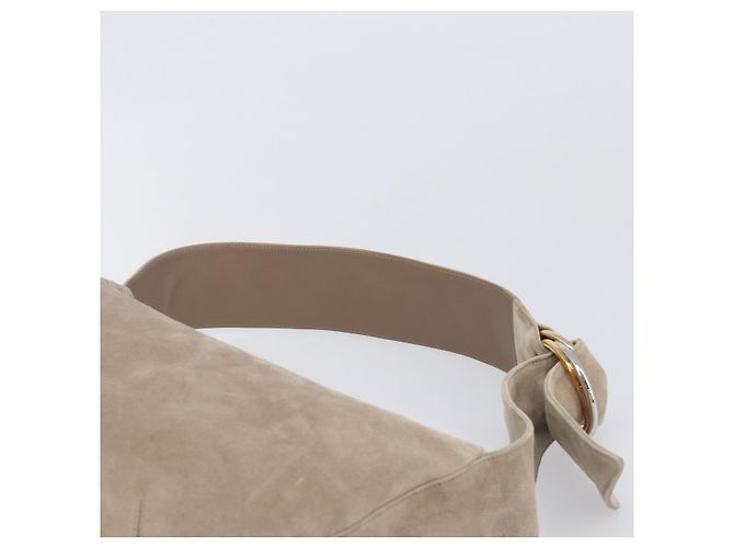 Borsa a Tracolla Cartier Trinity Suede Beige Oro Argento Auth 206754V D'oro - vista 14