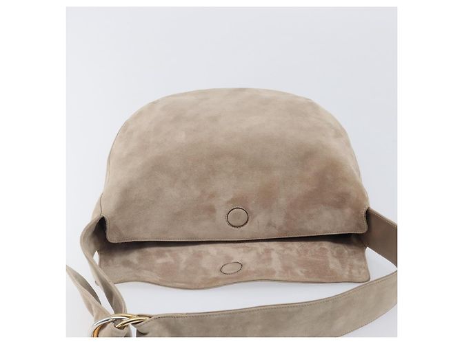 Borsa a Tracolla Cartier Trinity Suede Beige Oro Argento Auth 206754V D'oro - vista 19
