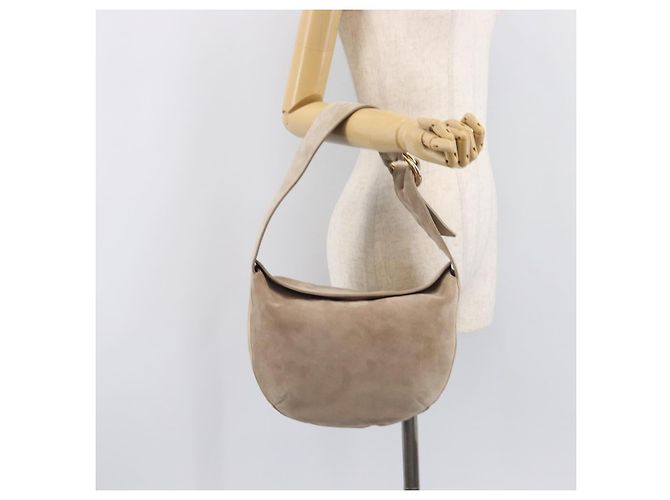 Borsa a Tracolla Cartier Trinity Suede Beige Oro Argento Auth 206754V D'oro - vista 25