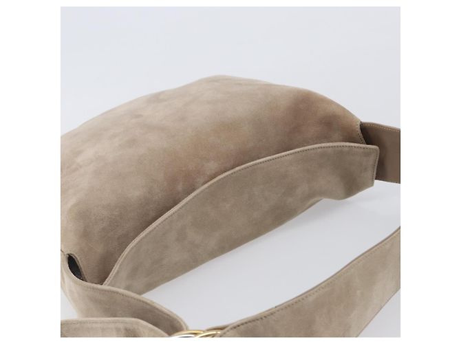 Borsa a Tracolla Cartier Trinity Suede Beige Oro Argento Auth 206754V D'oro - vista 6