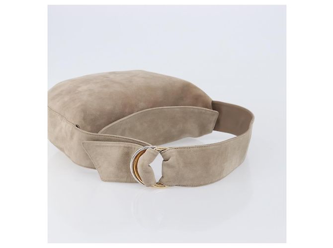 Borsa a Tracolla Cartier Trinity Suede Beige Oro Argento Auth 206754V D'oro - vista 7