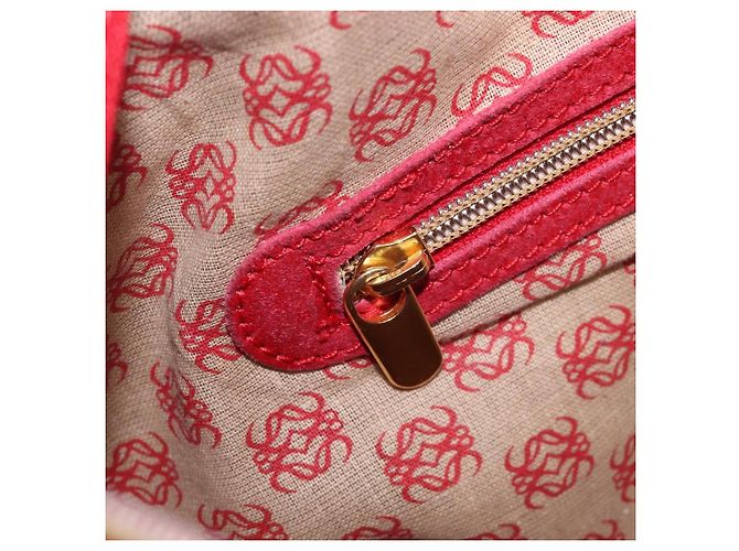 Saco Tote LOEWE Nylon Silver Gold Auth 206014 Prata Dourado - vista 24