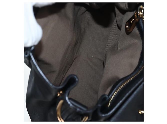 Chloé Borsa Chloe Elsie in pelle 2way Nero Oro Auth am12745V D'oro - vista 10