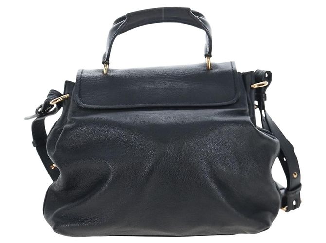 Chloé Borsa Chloe Elsie in pelle 2way Nero Oro Auth am12745V D'oro - vista 2