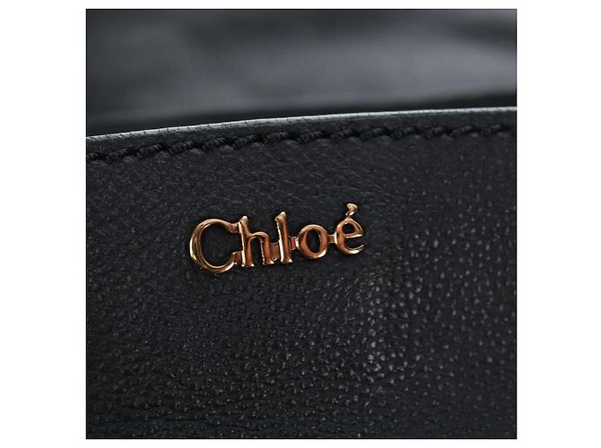Chloé Borsa Chloe Elsie in pelle 2way Nero Oro Auth am12745V D'oro - vista 23