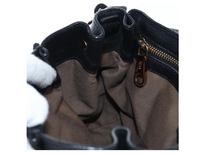 Chloé Borsa Chloe Elsie in pelle 2way Nero Oro Auth am12745V D'oro - vista 24