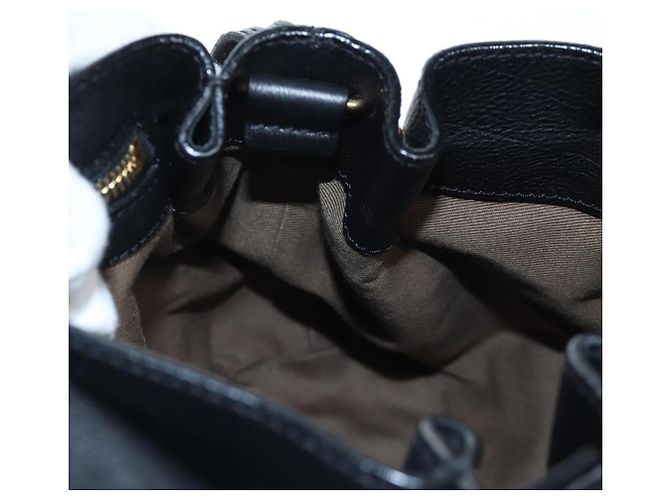 Chloé Borsa Chloe Elsie in pelle 2way Nero Oro Auth am12745V D'oro - vista 25